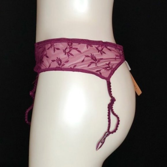 LISE CHARMEL GARTER BELT - EGGPLANT - Picture 4 of 6
